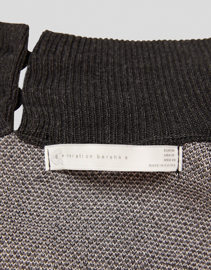 Vestido longo de malha jacquard sem mangas Generation Bershka