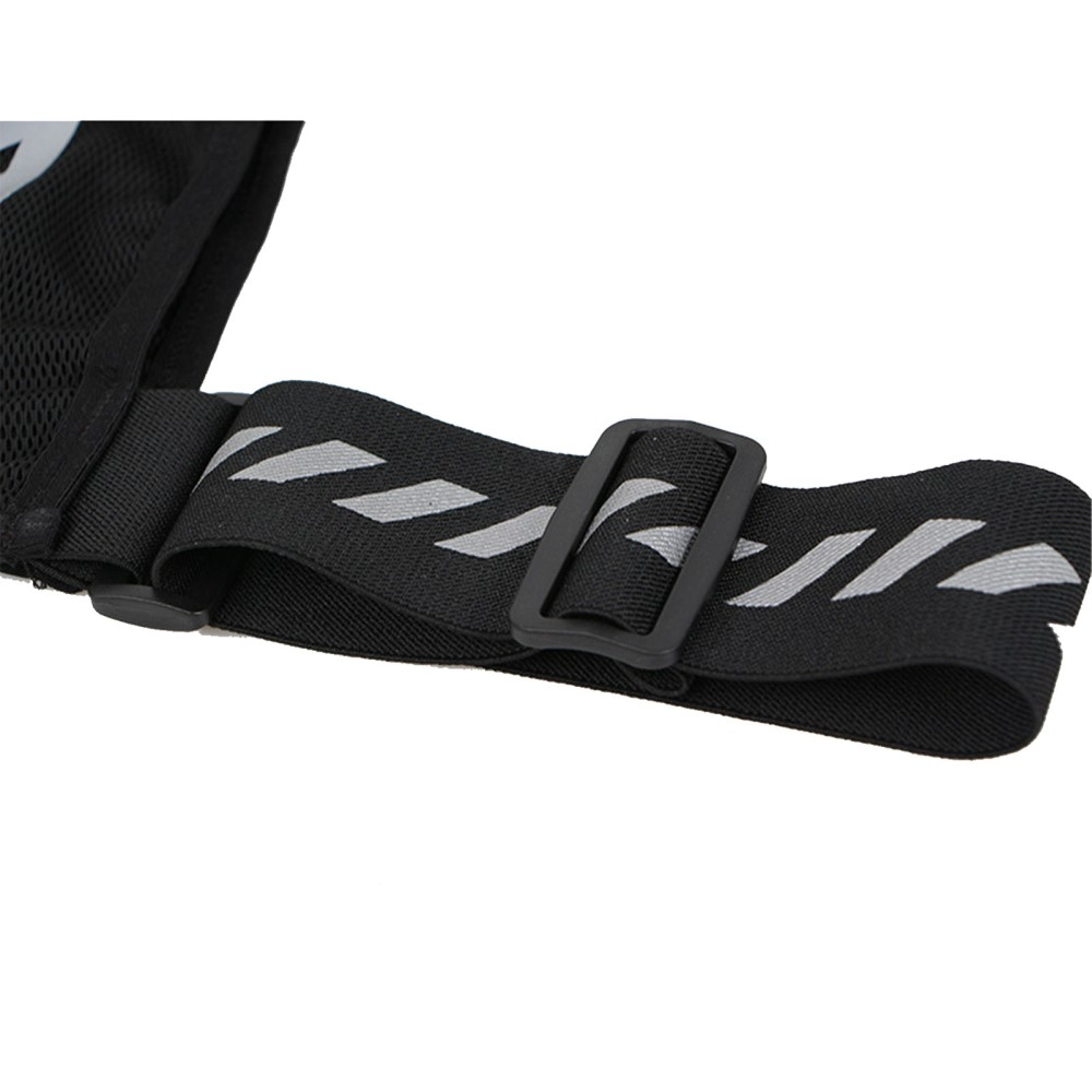 Ultraleichte Mesh Laufweste Verstellbare Outdoor Sport Weste mit Brusttasche   Reflektoren - Schwarz