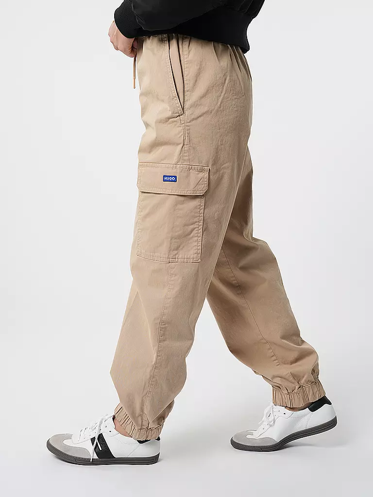 HUGO Cargohose Relaxed Fit HISUNE-1-D_B beige