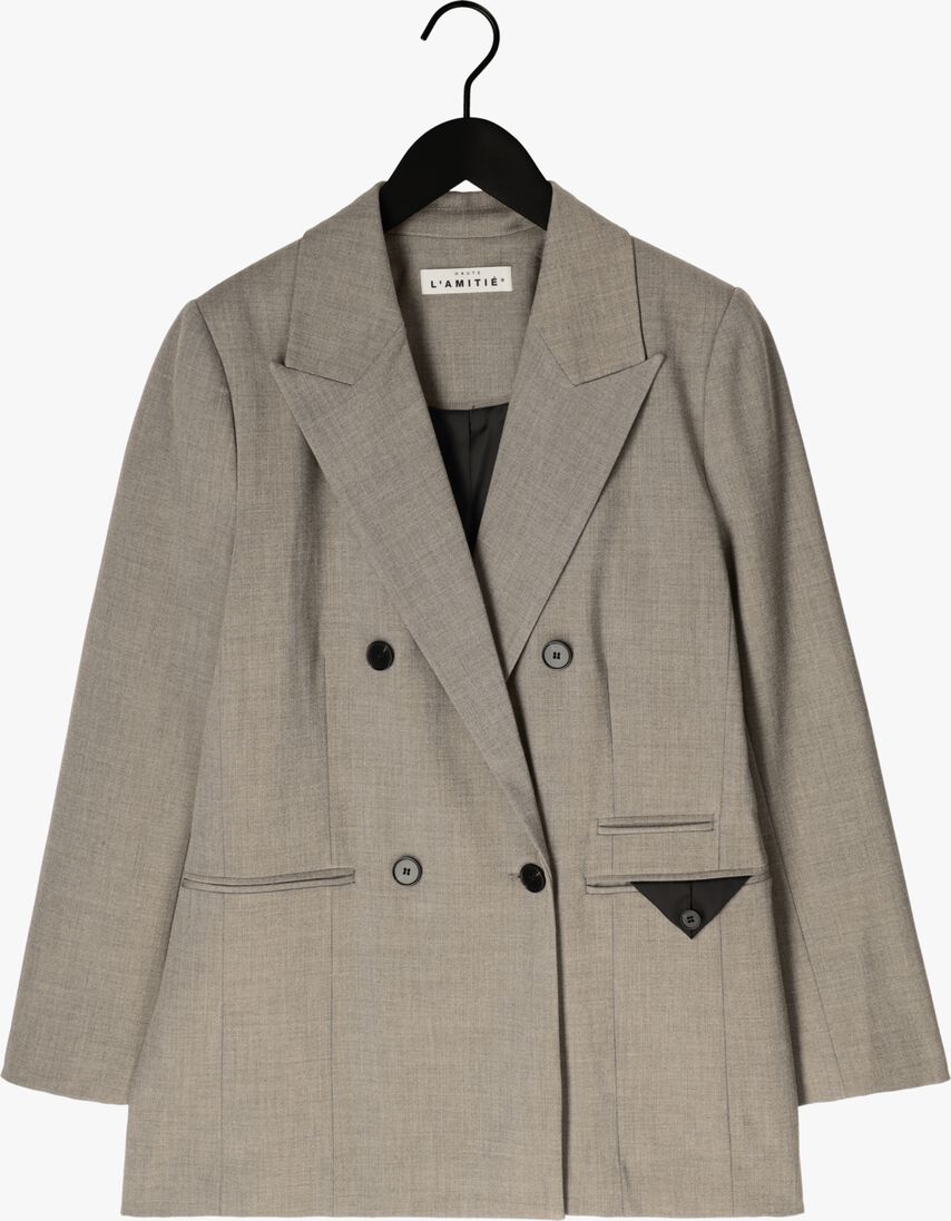 taupe haute l'amitié blazer nicole low triangle blazer