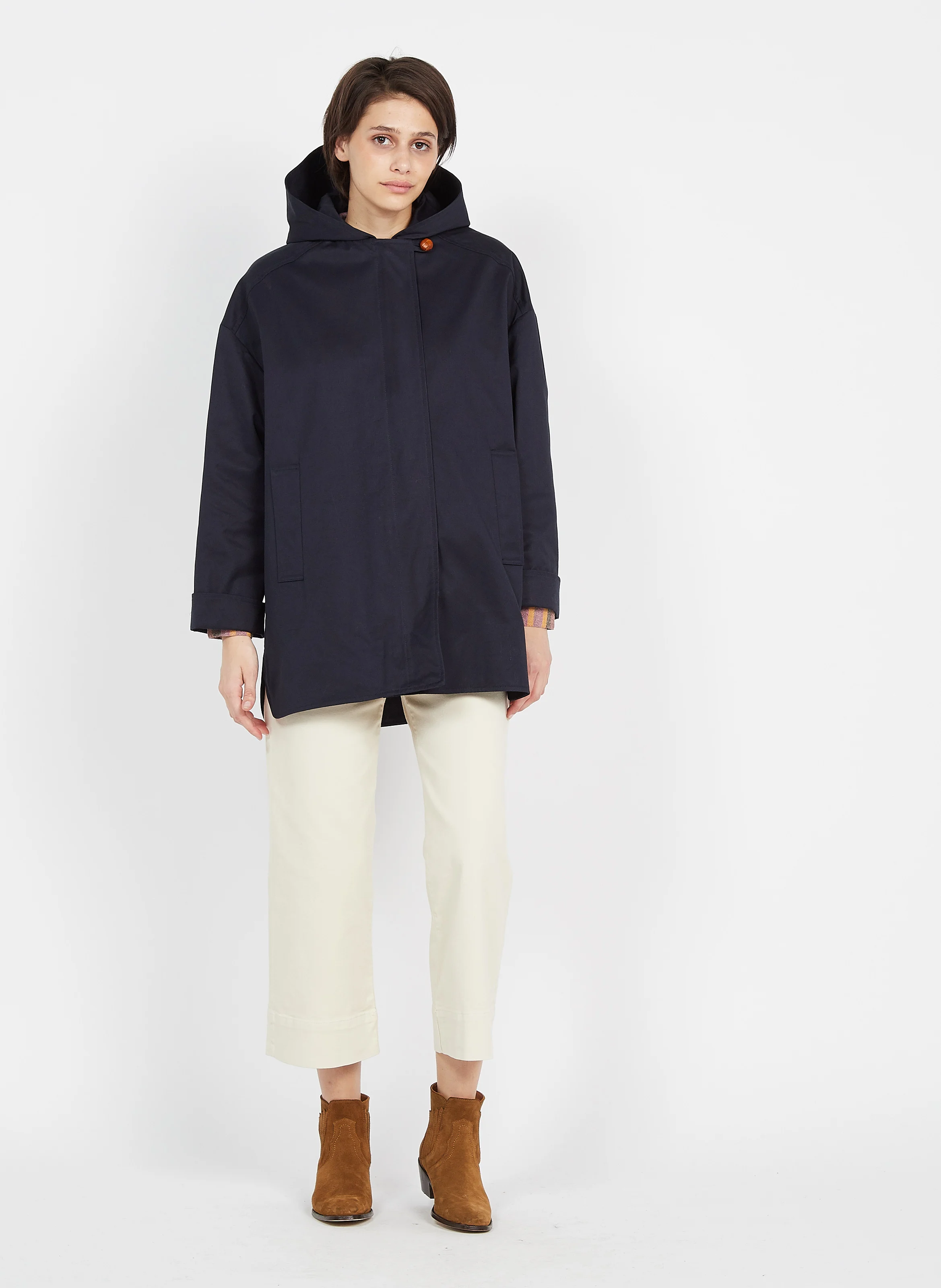 ELLIAS - Pull Col V en laine| Bleu