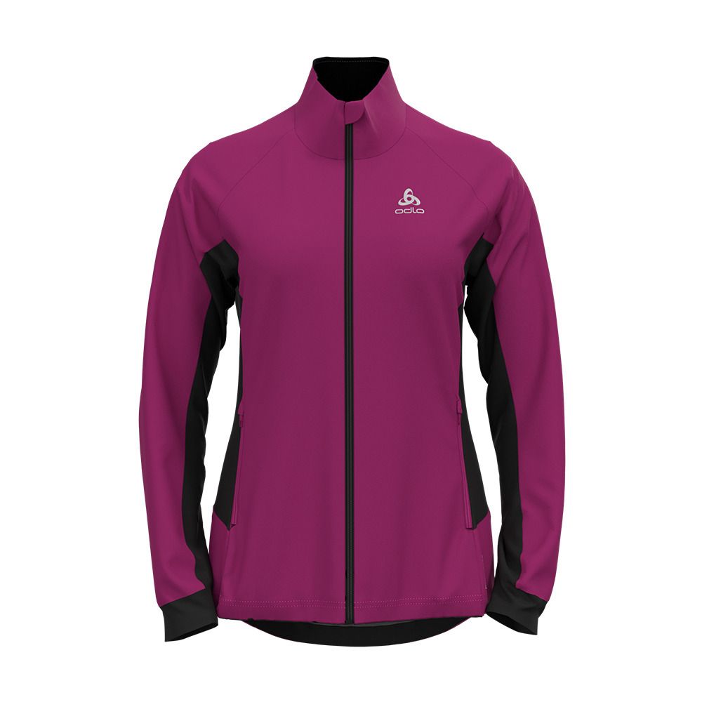 Odlo BRENSHOLMEN - Veste Femme festival fuchsia - black