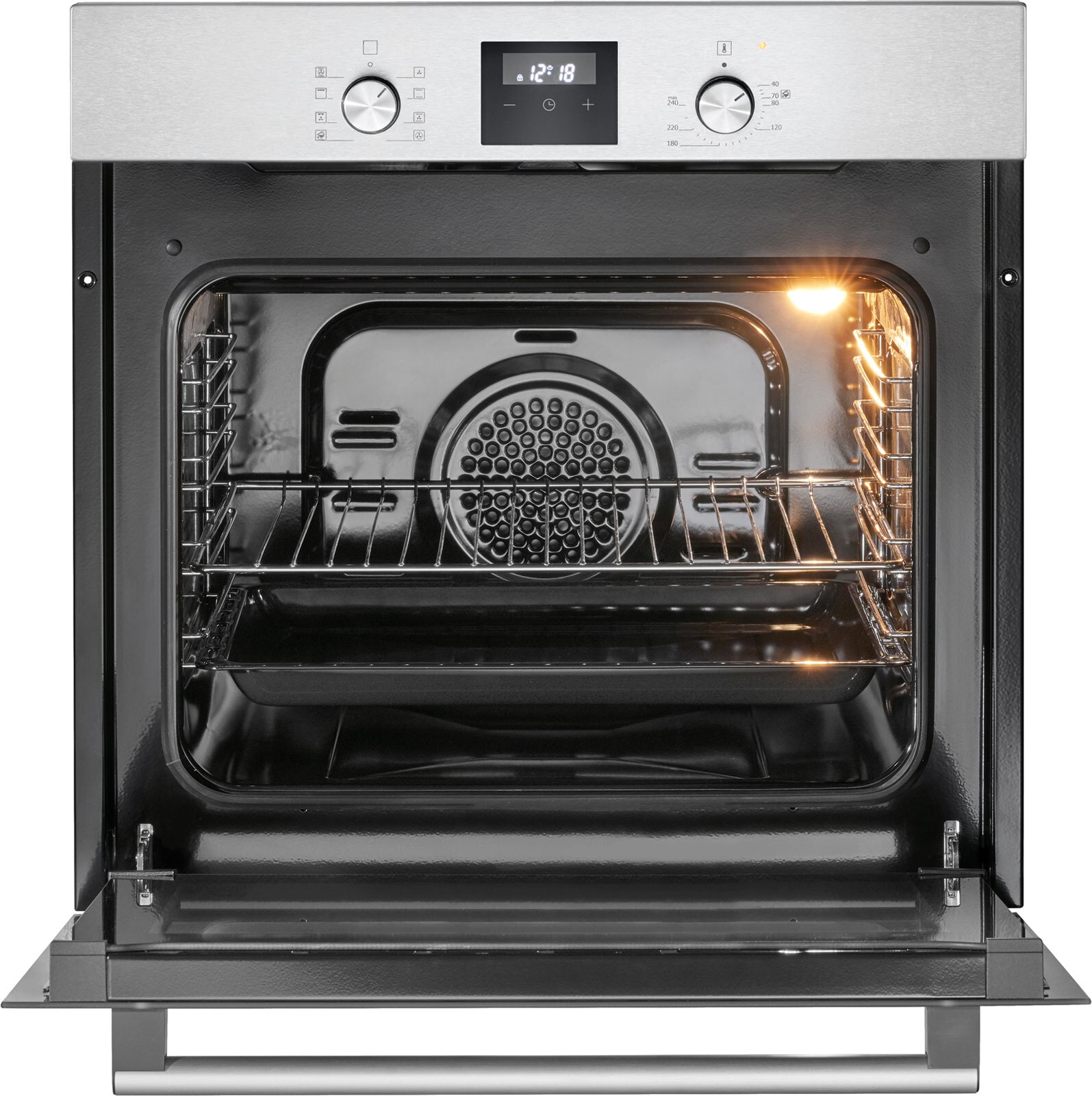 Einbaubackofen Bomann EBO 7906 IX Edelstahlfarbig