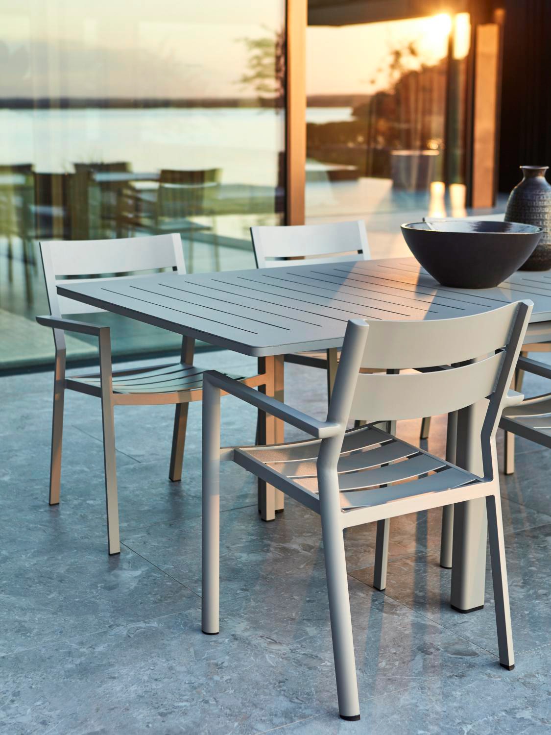Brafab Stapelstuhl Garten DELIA AL 6er Set light grey