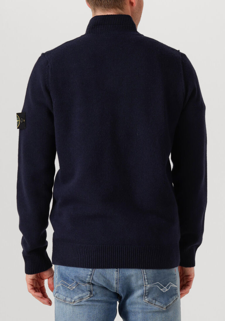 donkerblauwe stone island trui ls polo