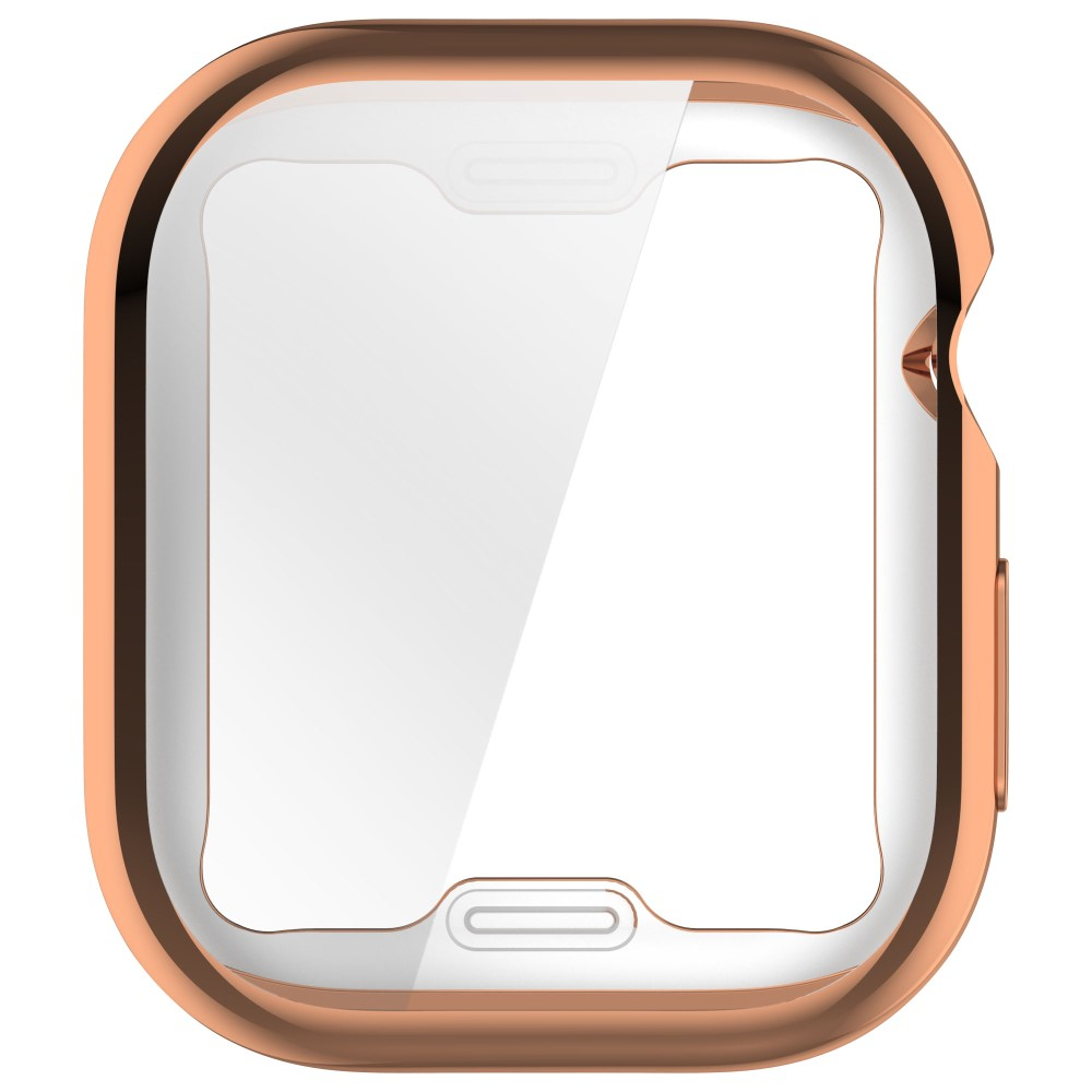 Apple Watch (42 mm) Galvanisierte Gummi Bumper Hülle mit Displayschutz - Roségold