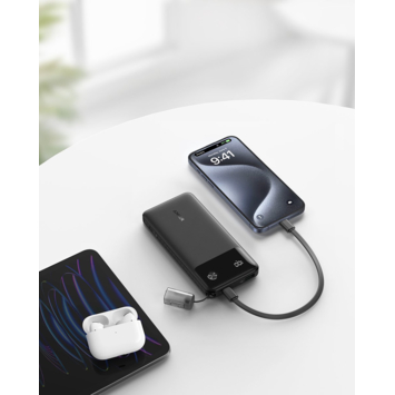 Anker powerbank snelladen 10.000 mAh zwart