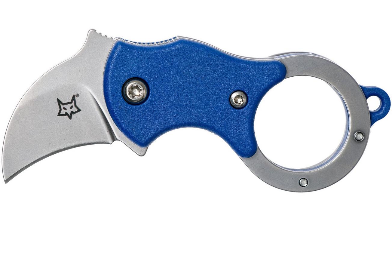 Fox Mini-KA FX-535BL Blue, karambit sleutelhangermes