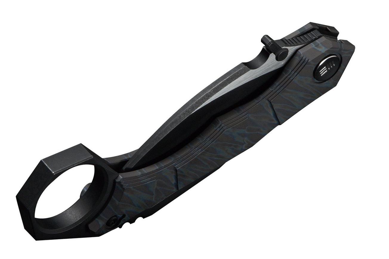 WE Knife Tayra WE24069-4 Blackwashed Bohler M390, Tiger Stripe Pattern Flamed Titanium, zakmes