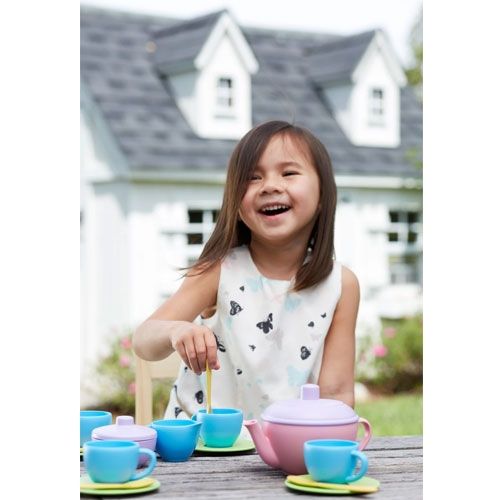 Green toys theeservies blauw 17-delig - gerecycled