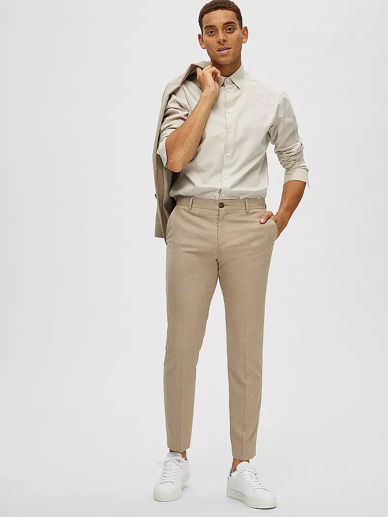 SELECTED Anzughose SLHSLIM beige