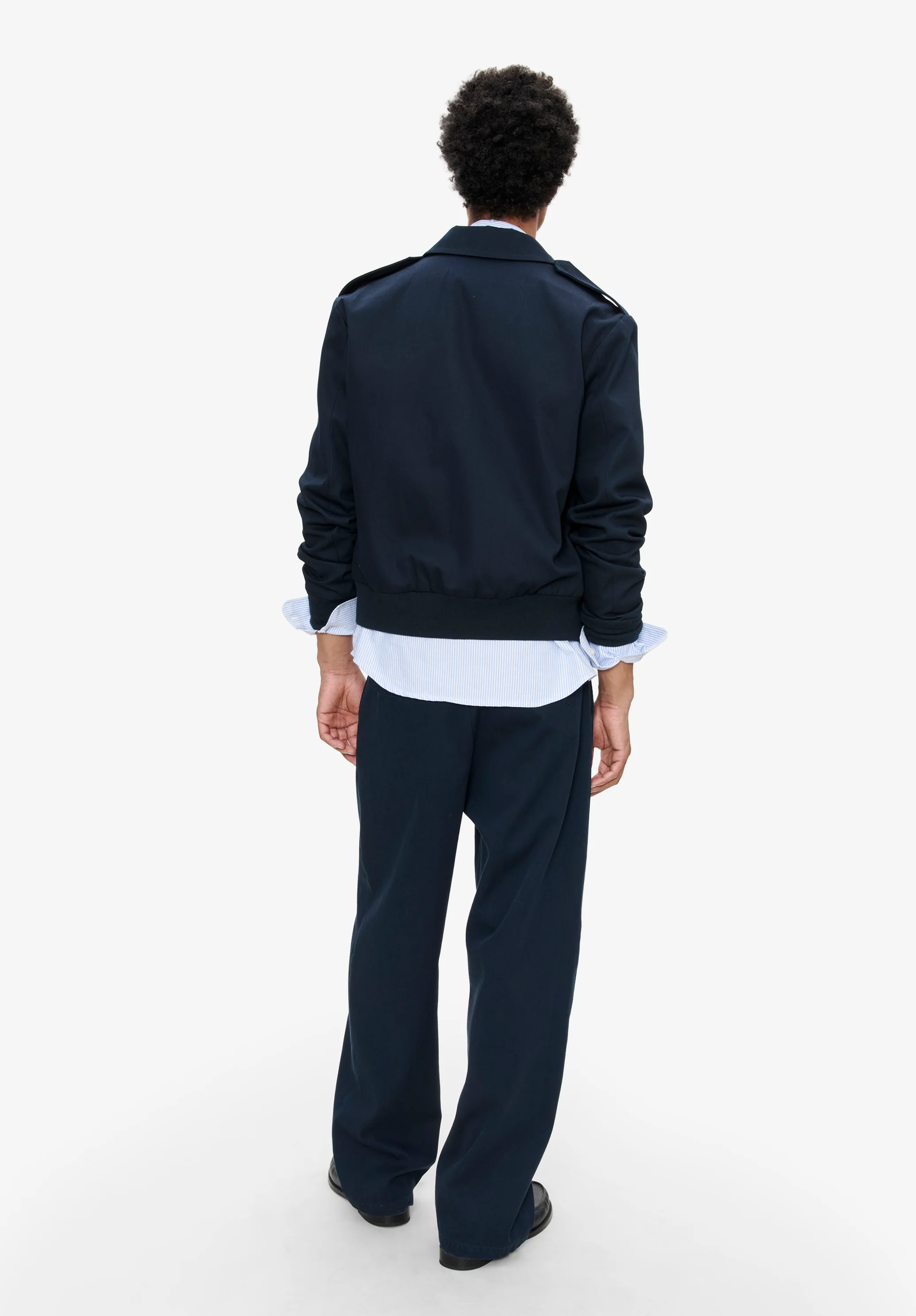 Blouson bleu marine en gabardine de coton - Dark navy