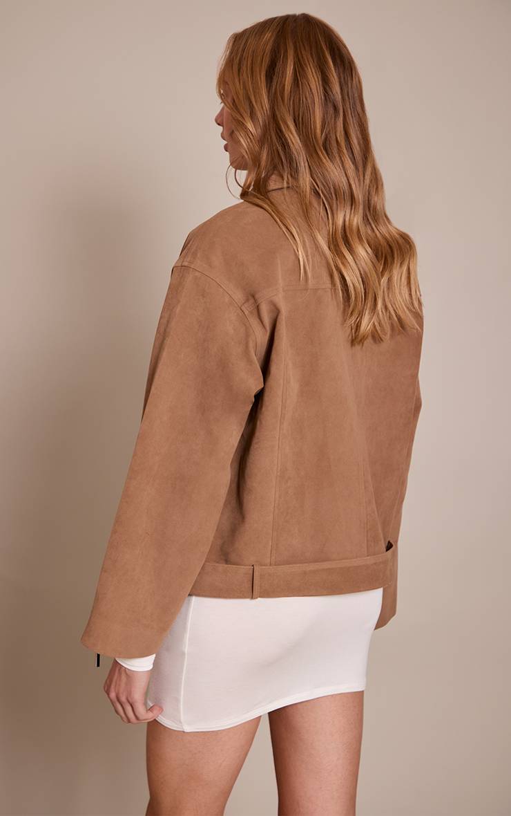 Camel Veste De Motard Oversize En Synthétique