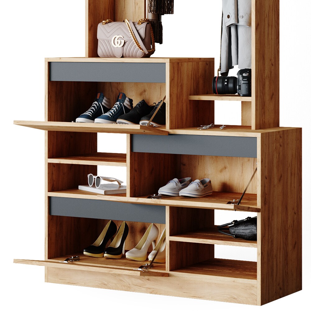 Flurgarderobe Schuhschrank Flurkommode Evia Flurmöbel Schuhregal Kommode Vicco