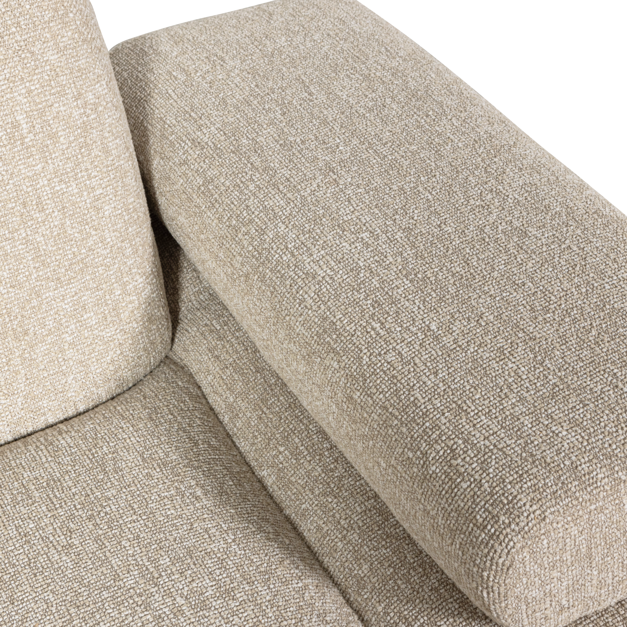 1-zits bankje Mojo Mojo 1-zits Bankje met Arm Rechts - Bouclé - Beige Melange