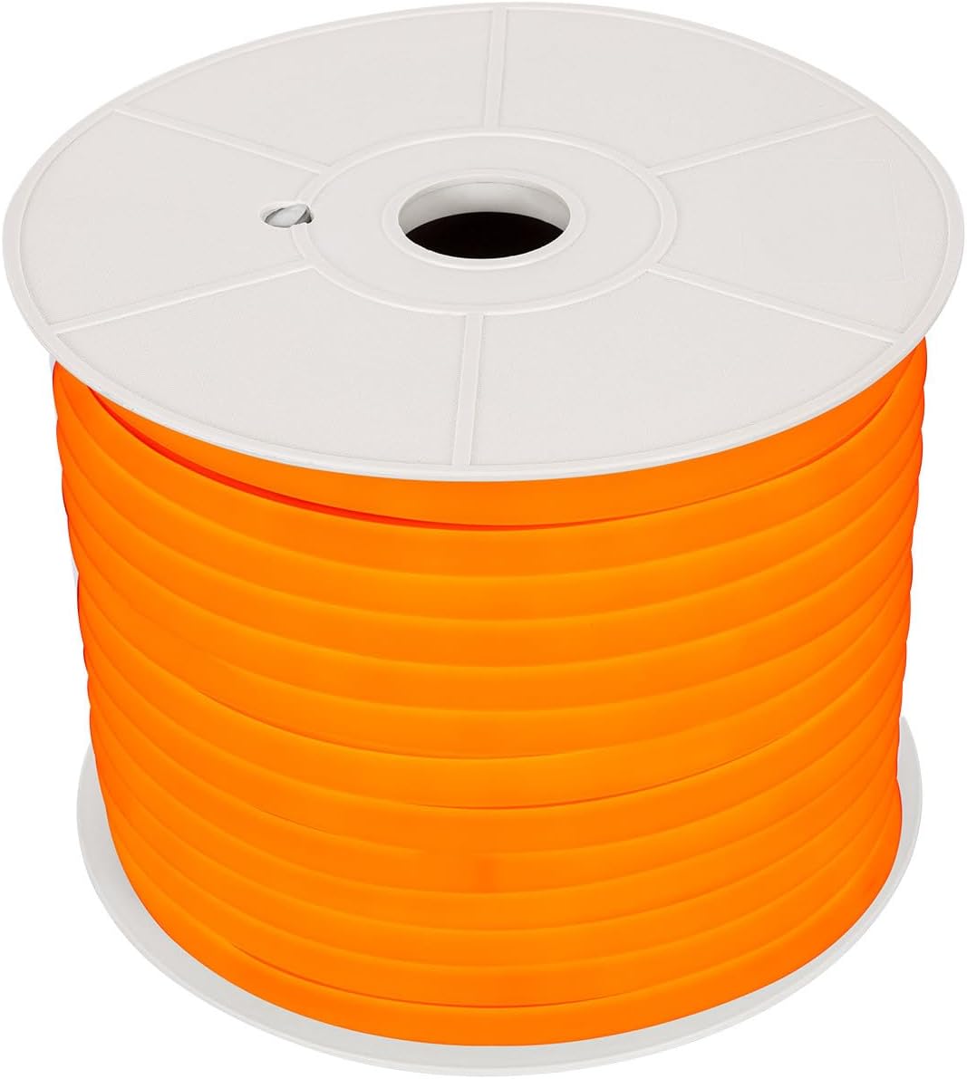 LEDKIA LIGHTING LED-Streifenrolle Neon Dimmbar 220V 50m Orange Halbrund 180° 7.5W/m Schnitt 100cm IP67 Orange