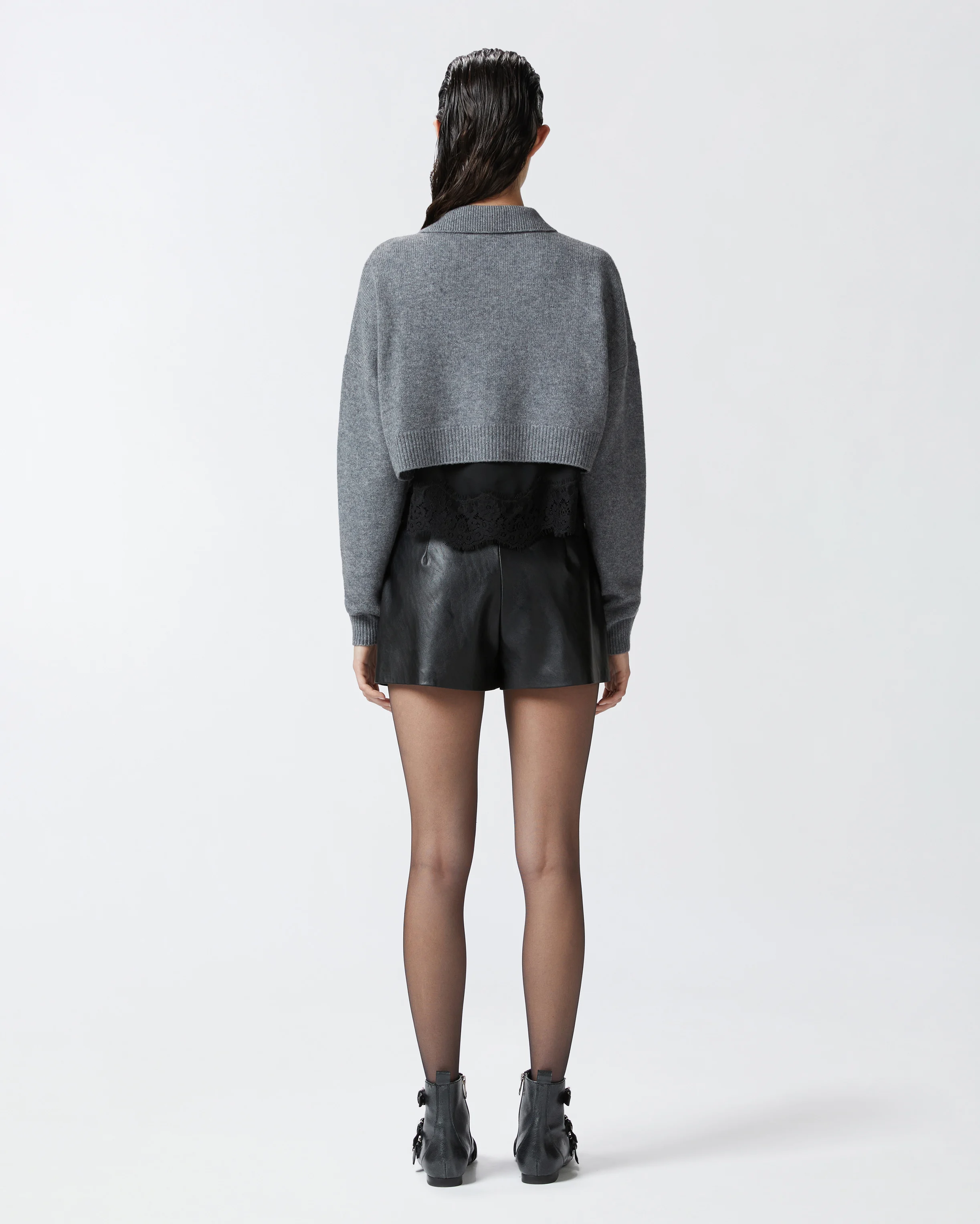 Cardigan mélangé avec top | Multicolore