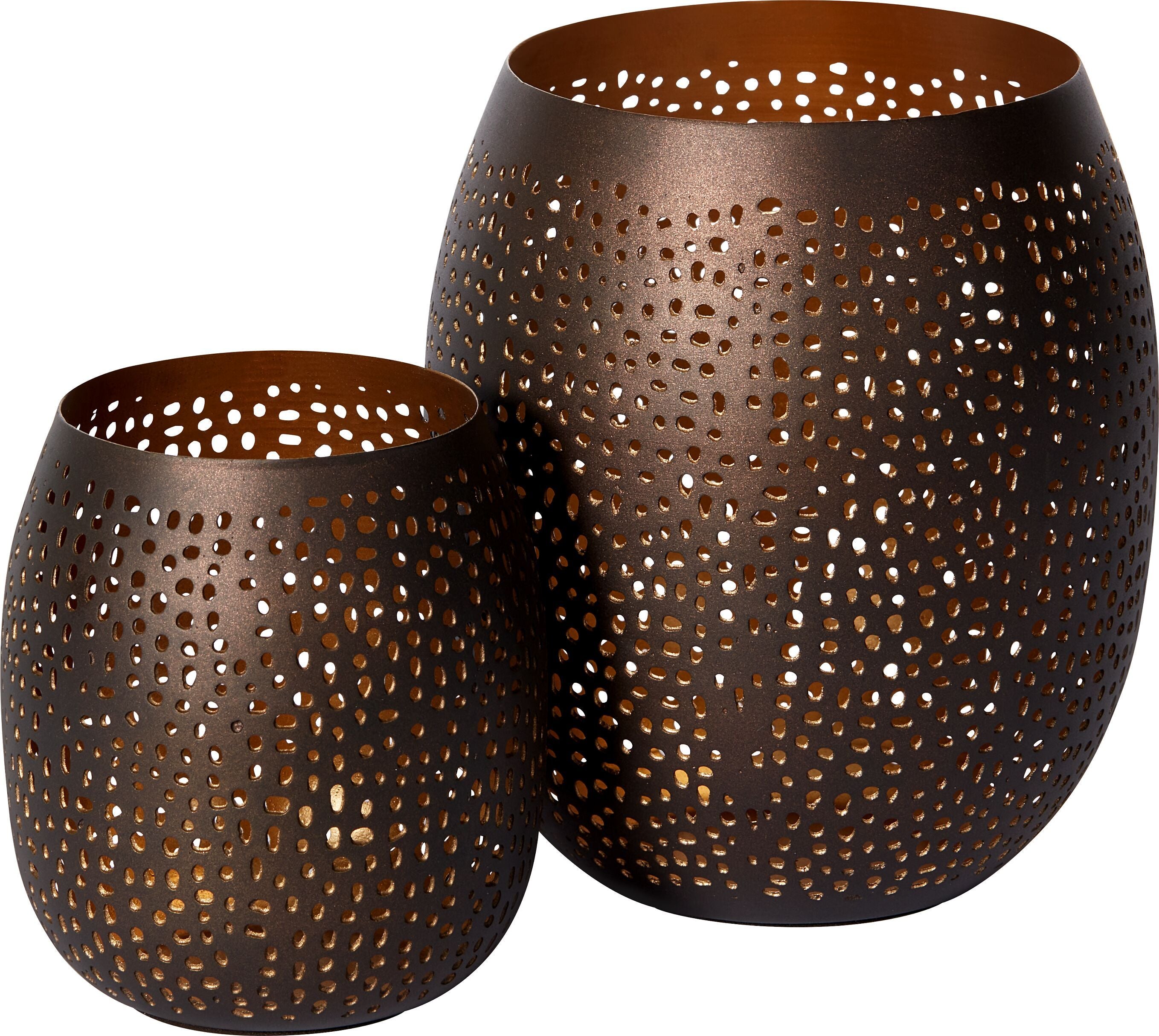 LISA Windlicht - Bronze / H: 9.5 cm