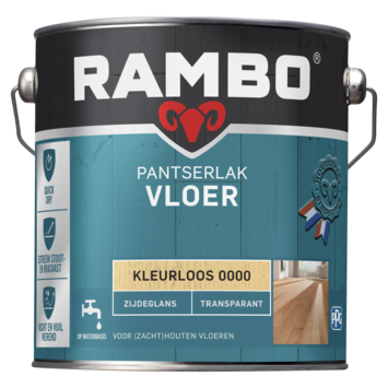 Rambo Pantserlak vloer zijdeglans transparant kleurloos 2,5 liter