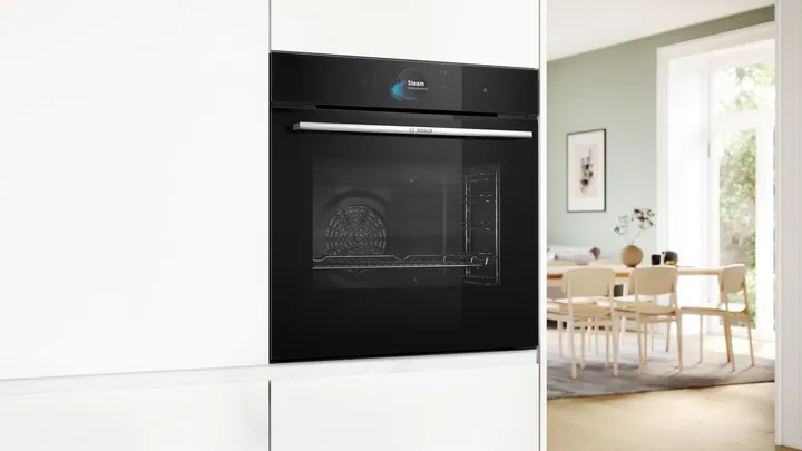 Bosch Serie 8 HRG7784B1 Indbygningsovn med Pyrolyse, Airfryer og Dampfunktion