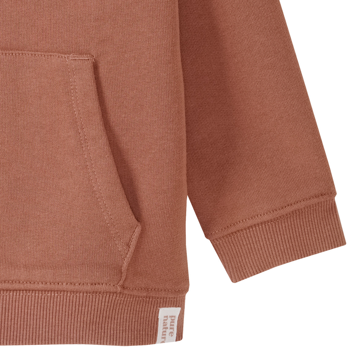 Topomini Pure Collection Baby Sweatshirt mit Kängurutasche terracotta