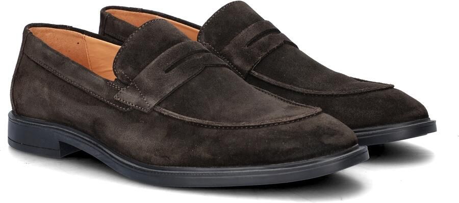 Nelson suède loafers donkerbruin