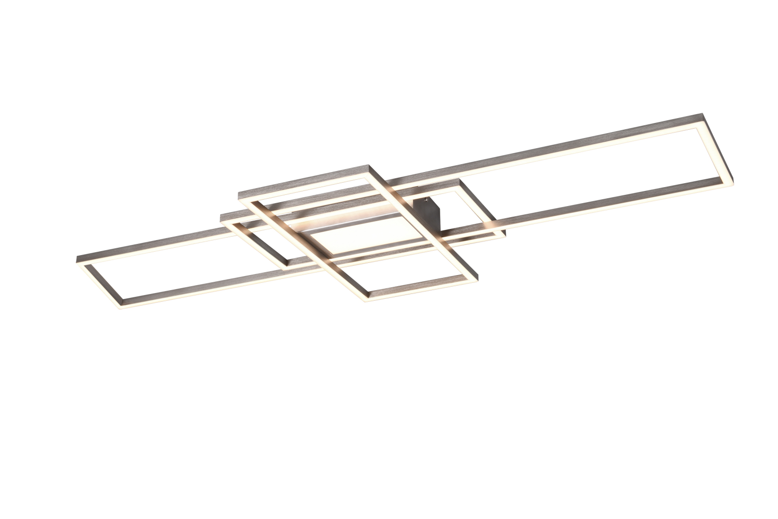 LED-Deckenleuchte - Nickel matt - inklusive Fernbedienung