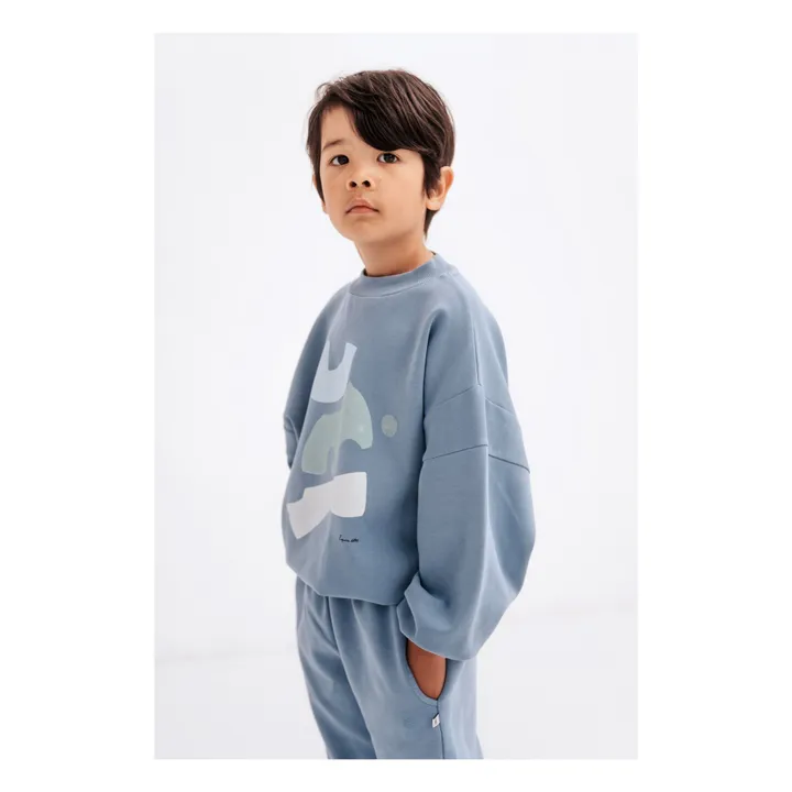 Repose AMS Sweat Coton Bio Volant | Bleu