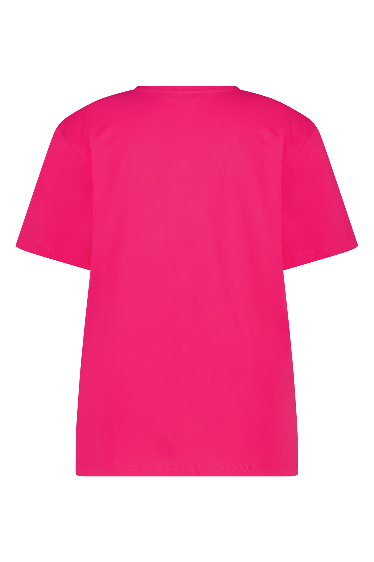 T-shirt met geborduurde opdruk Fuchsia
