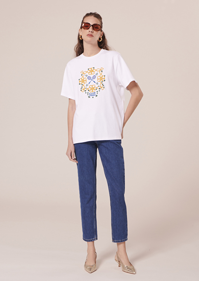 T-Shirt Taraclubblanc en jersey