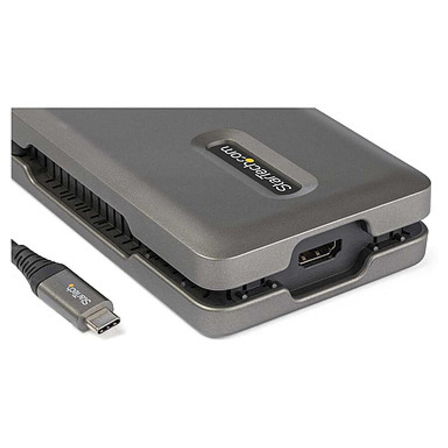 StarTech.com Adaptateur multiport USB-C vers HDMI 4K 60 Hz, Hub USB 2 ports, SD/microSD et Power Delivery 100W