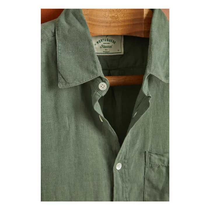 Portuguese Flannel Chemise Uni Lin | Sauge