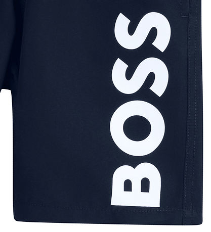 BOSS Badeshorts - Navy m. Weiß