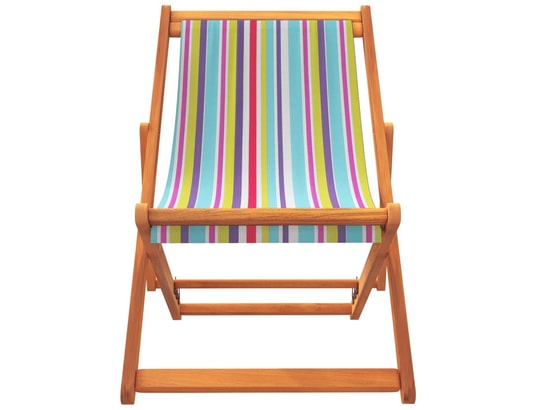 VIDAXL - Chilienne Chaises de plage pliables lot de 2 multicolore tissu