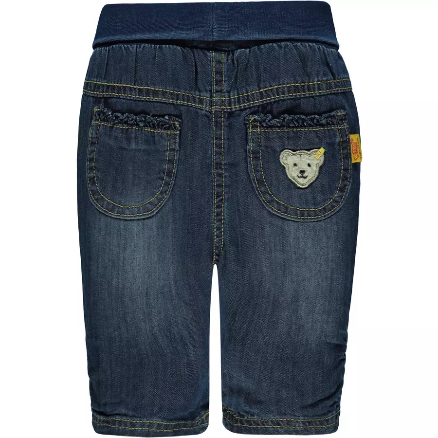 Steiff Girls Jeans, dark blue denim