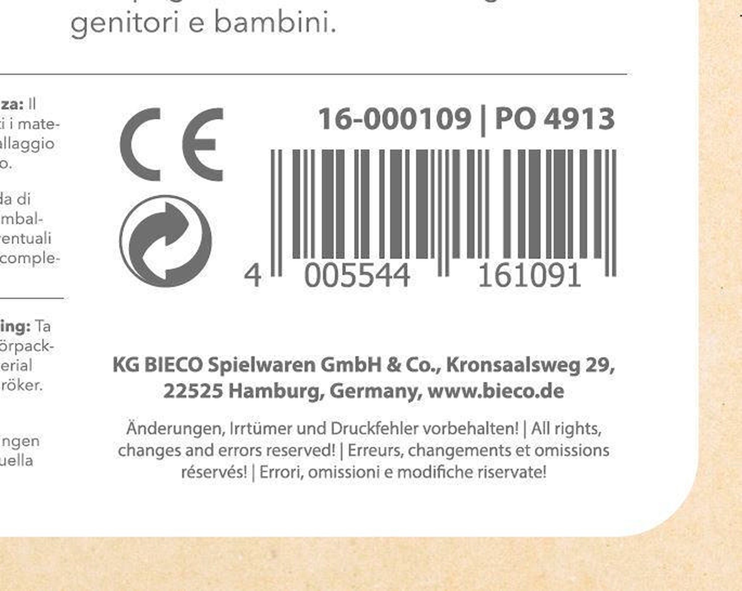 Bieco Plüsch Igel Spieltier mit Rassel - ab Geburt Braun