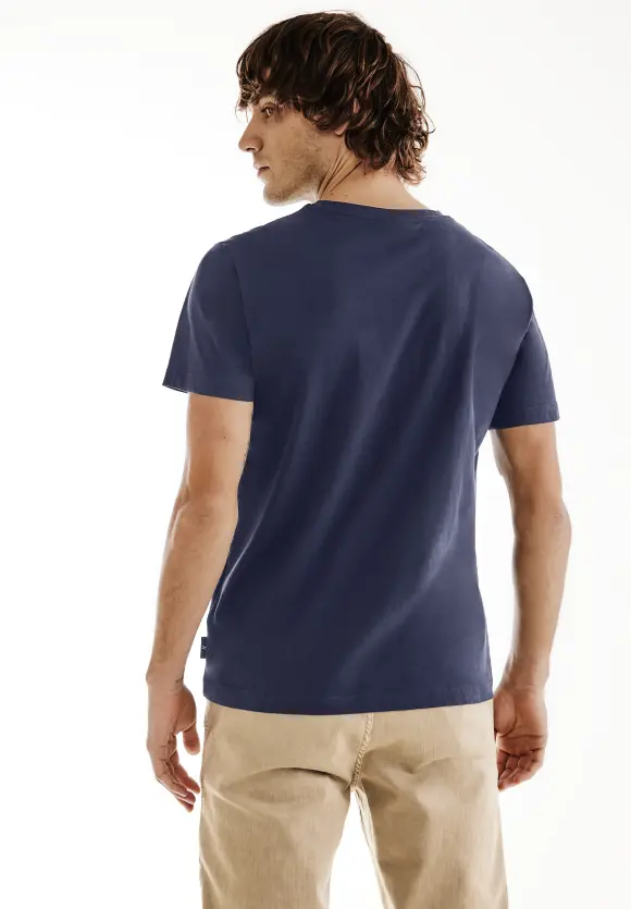Shirt mit Brustprint - eclipse blue