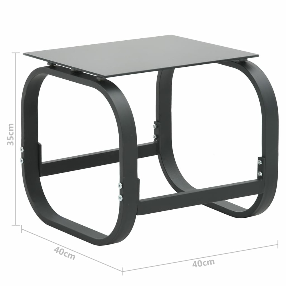 Lot de 2 transats chaise longue bain de soleil lit de jardin terrasse meuble d'extérieur avec table textilène et aluminium gr
