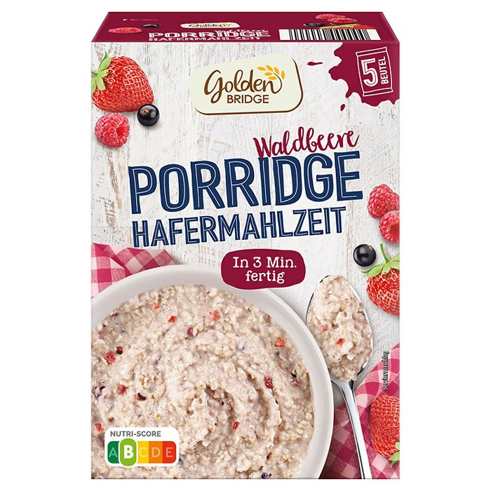 GOLDEN BRIDGE Porridge 325 g, Waldbeere