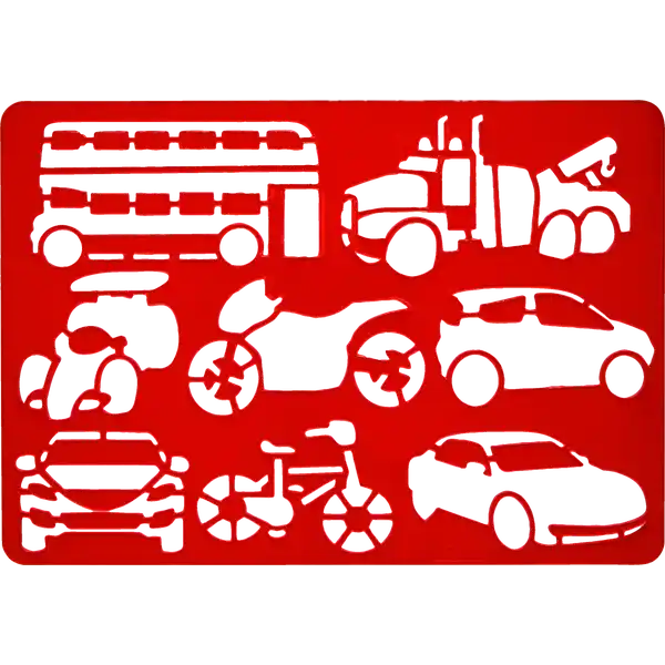 Schablonen 6er-Set, Fahrzeuge