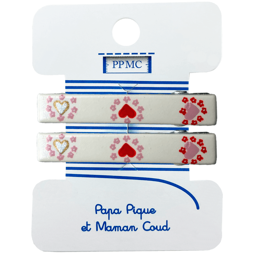 Barrette Croco Moyenne Petits Coeurs