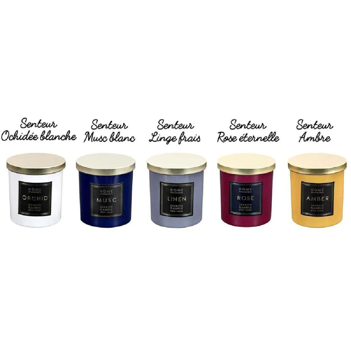 The Home Deco Factory Home Deco Factory Bougie Parfumée Metal (x5)