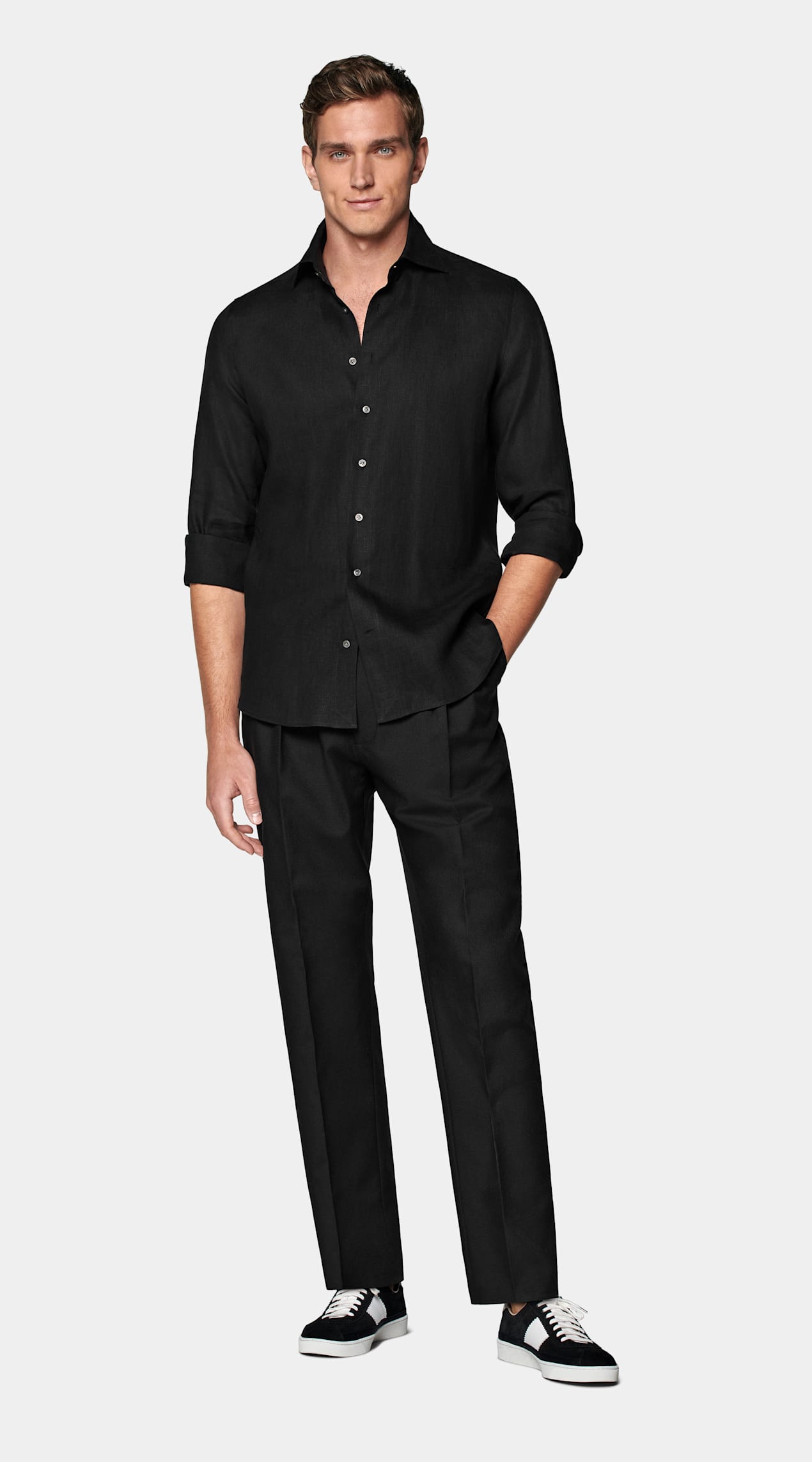 Chemise coupe Tailored noire