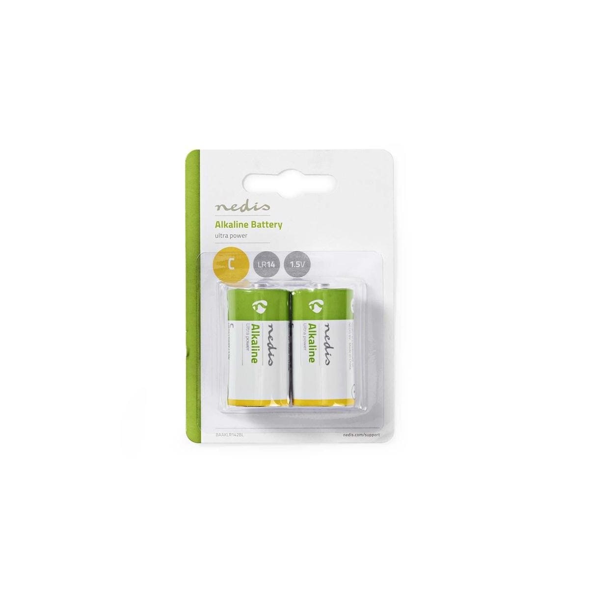 Nedis Alkalisk batteri C | 1.5 V DC | 2-Blister