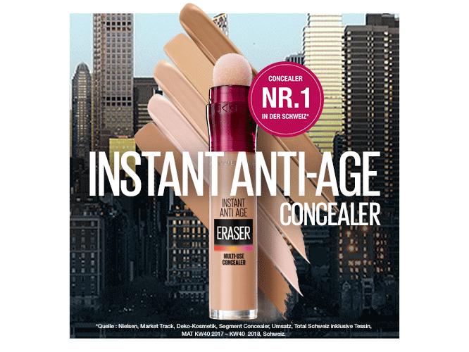 Maybelline Concealer Instant Anti Age 3 Fair Concealer lässt Schwellungen und dunkle Augenringe wie ausgelöscht erscheinen