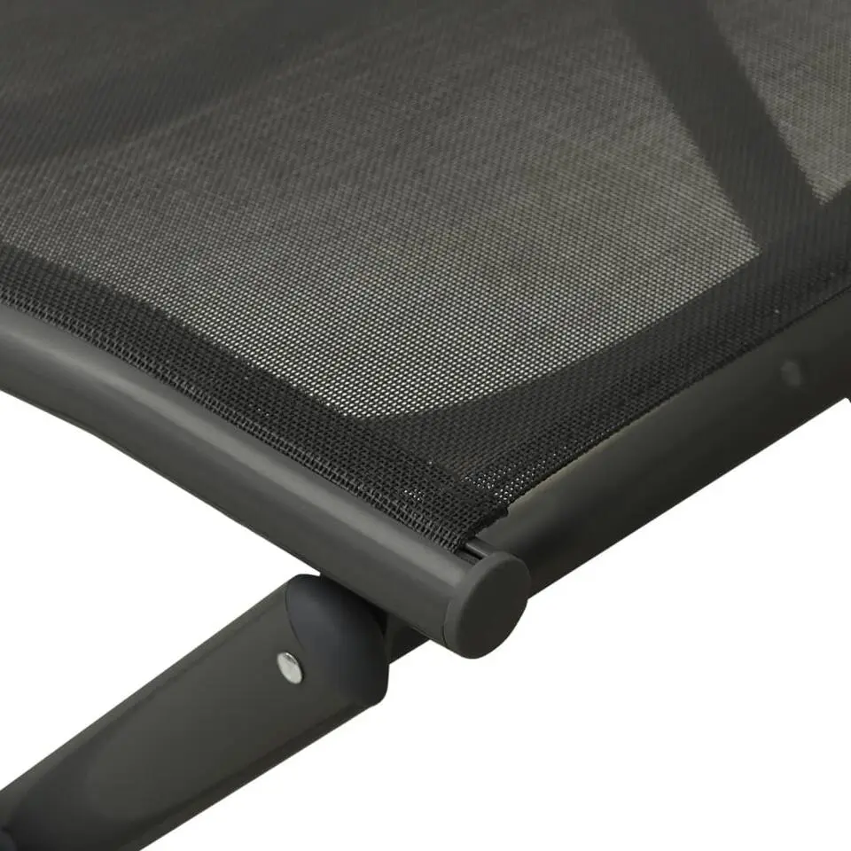 vidaXL - Loungeset - Zwart - Aluminium