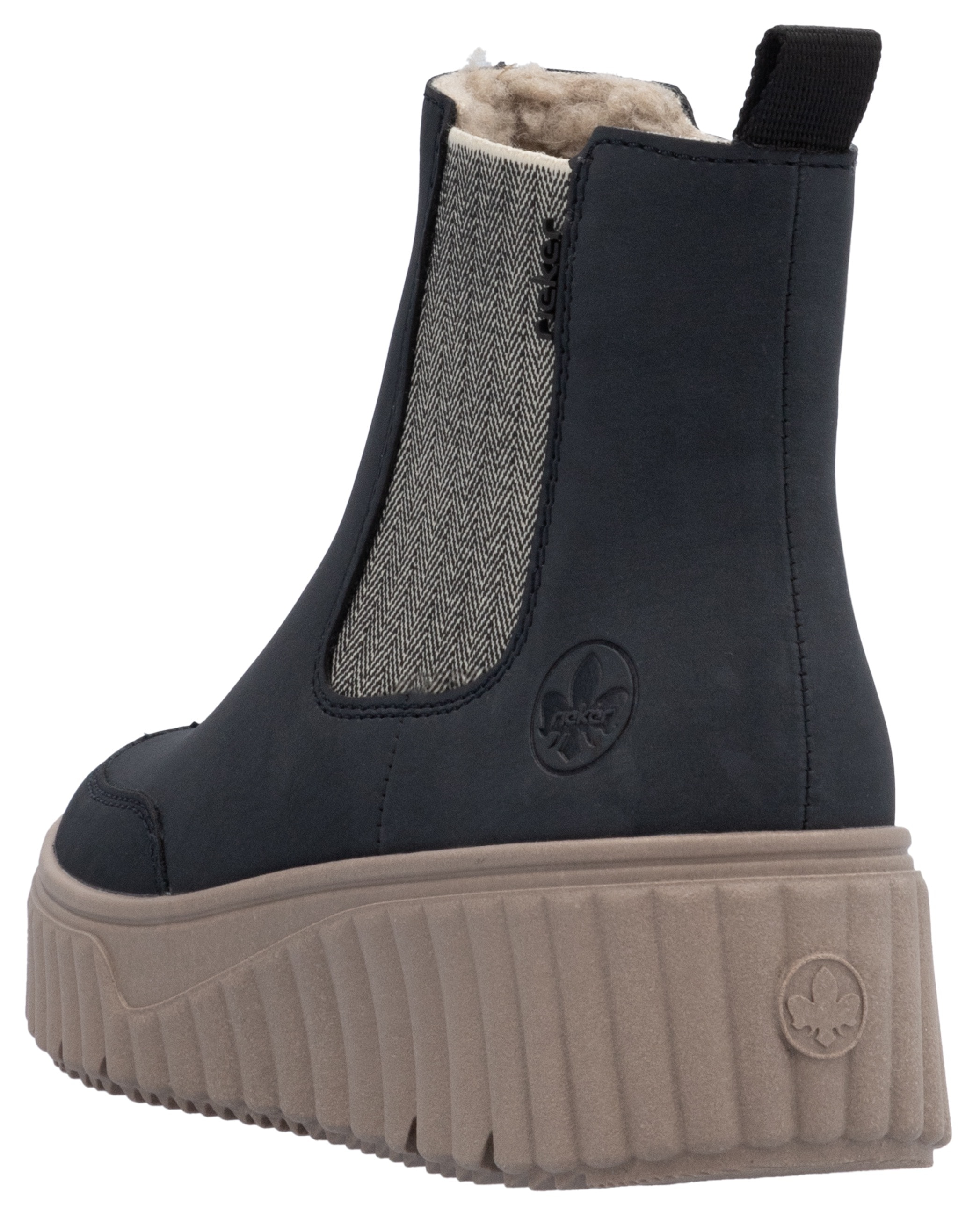 Rieker Chelseaboots  , Schlupfboots, Keilstiefelette mit Anziehlasche
