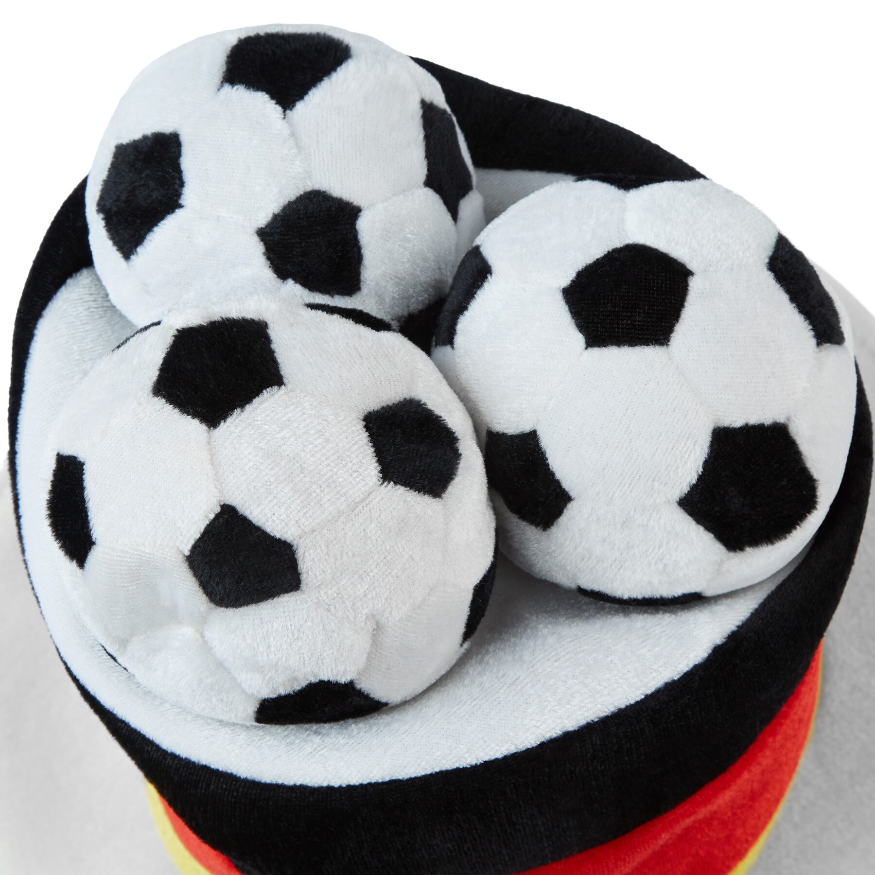 tectake® Fußball Fan Zylinder Deutschland mit Fußbällen