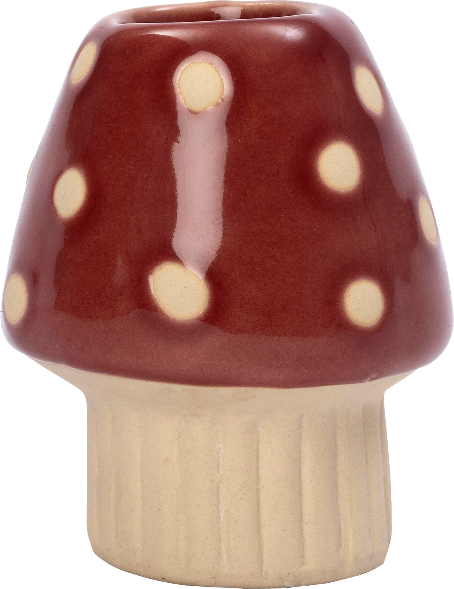 Intratuin kandelaar Olatra rood / crème D 5,2 H 6 cm
