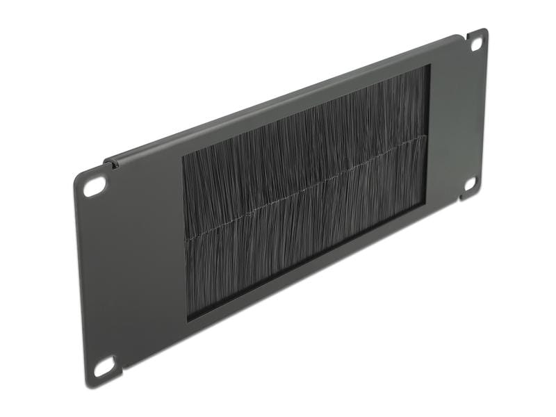 Delock Bürstenleiste 2HE , Schwarz Delock 10″ Kabelmanagement Bürstenleiste 2 HE schwarz